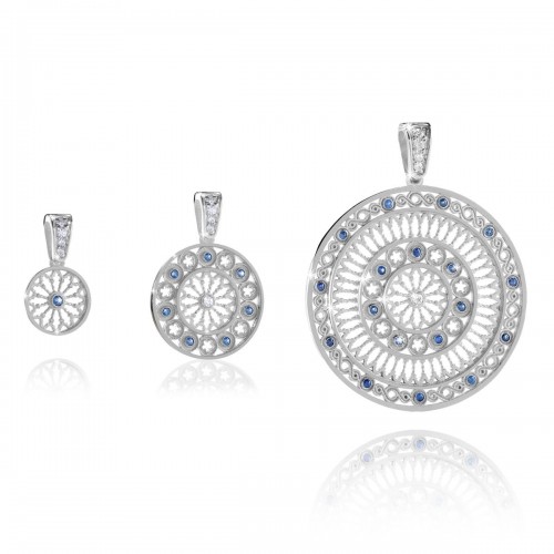 AQUA rose window pendant