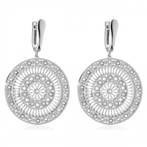 Sterling silver AERE rose window earrings