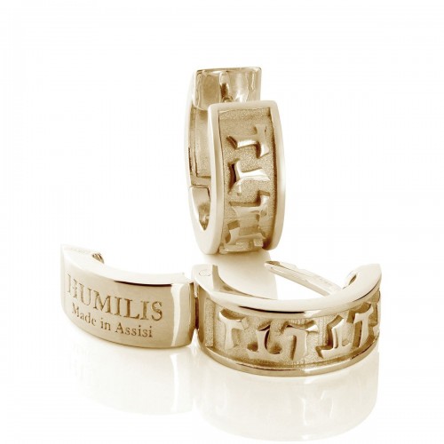 Humilis orecchini a cerchietto in argento placcato oro