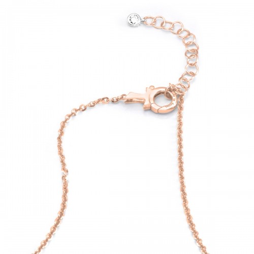 Humilis yellow gold plated sterling silver necklaces with zirconia