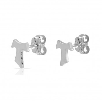Humilis sterling silver sign earrings