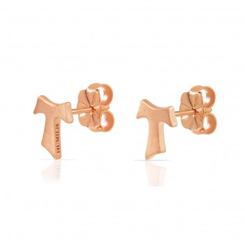 Humilis rose gold plated satin sterling silver earrings