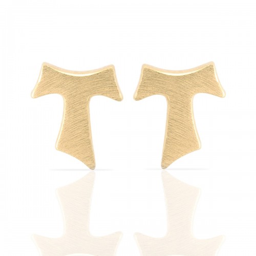 Humilis yellow gold satin earrings