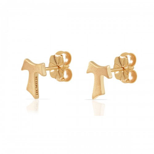 Humilis yellow gold satin earrings