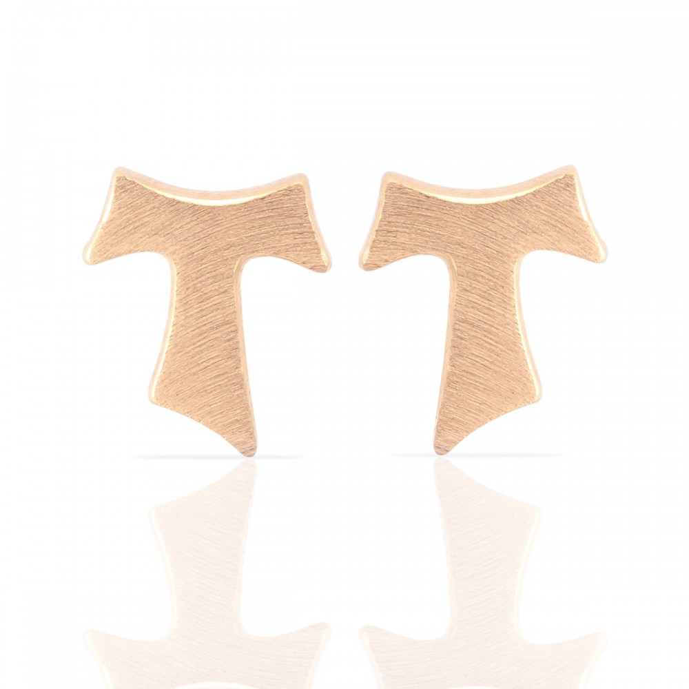 Humilis rose gold satin earrings