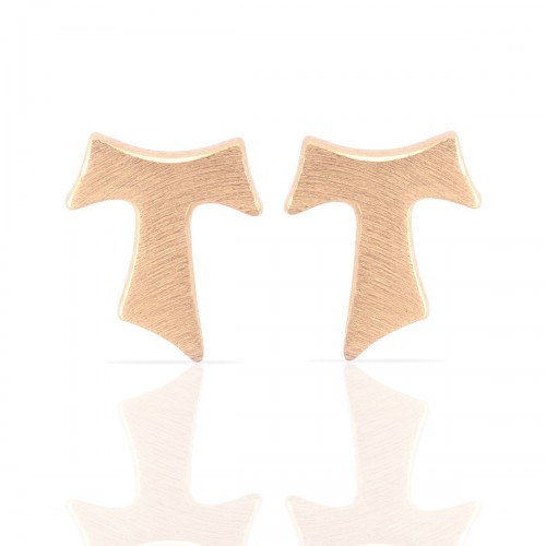 Humilis rose gold satin earrings