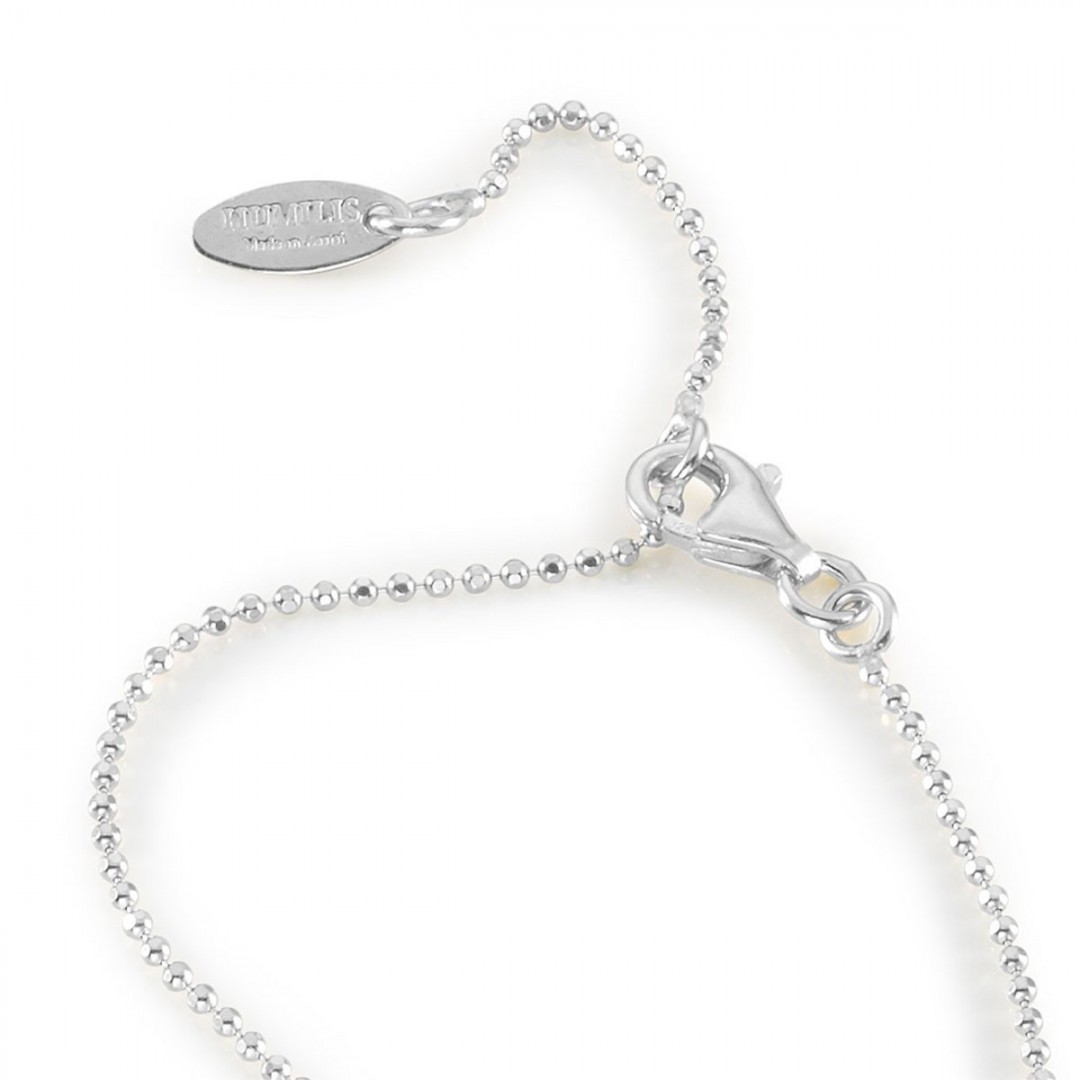 Humilis catena pallinata brillante in argento