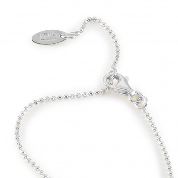 Humilis catena pallinata brillante in argento