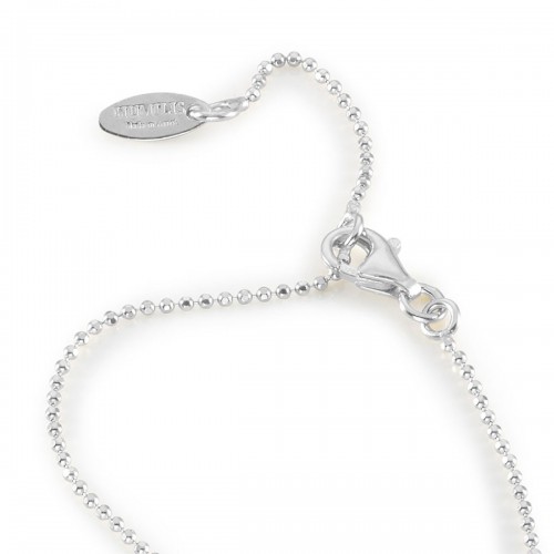 Humilis catena pallinata brillante in argento