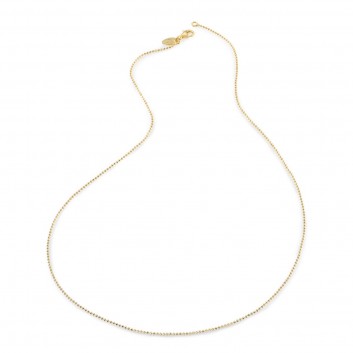 Humilis catena pallinata brillante in argento placcato oro giallo