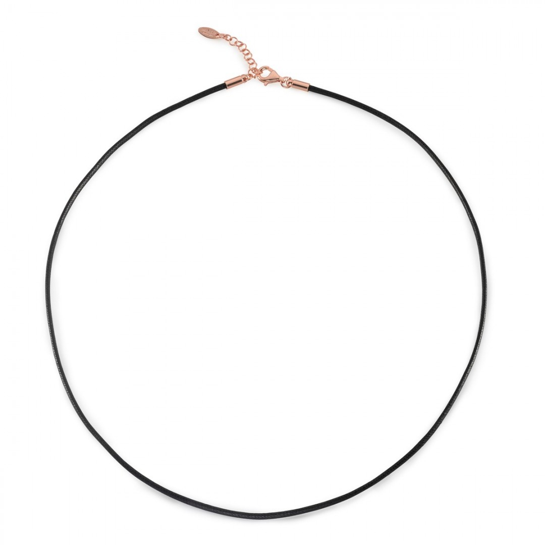 Humilis cordone in tessuto e argento placcato oro rosa