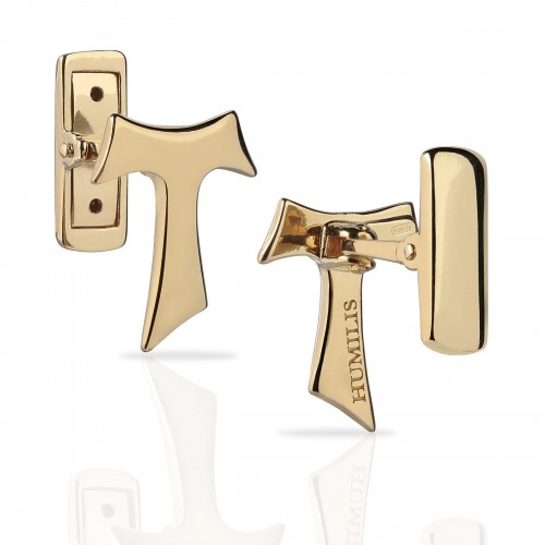 Humilis yellow gold Tau cufflinks
