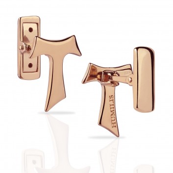 Humilis rose gold Tau cufflinks