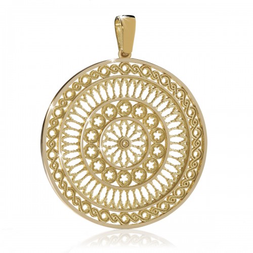 Assisi rose window jewels - gold charms