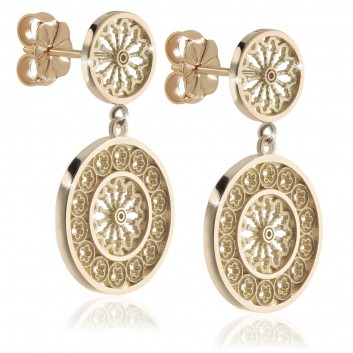 Rose windows' jewels - Rose windows earrings of Assisi