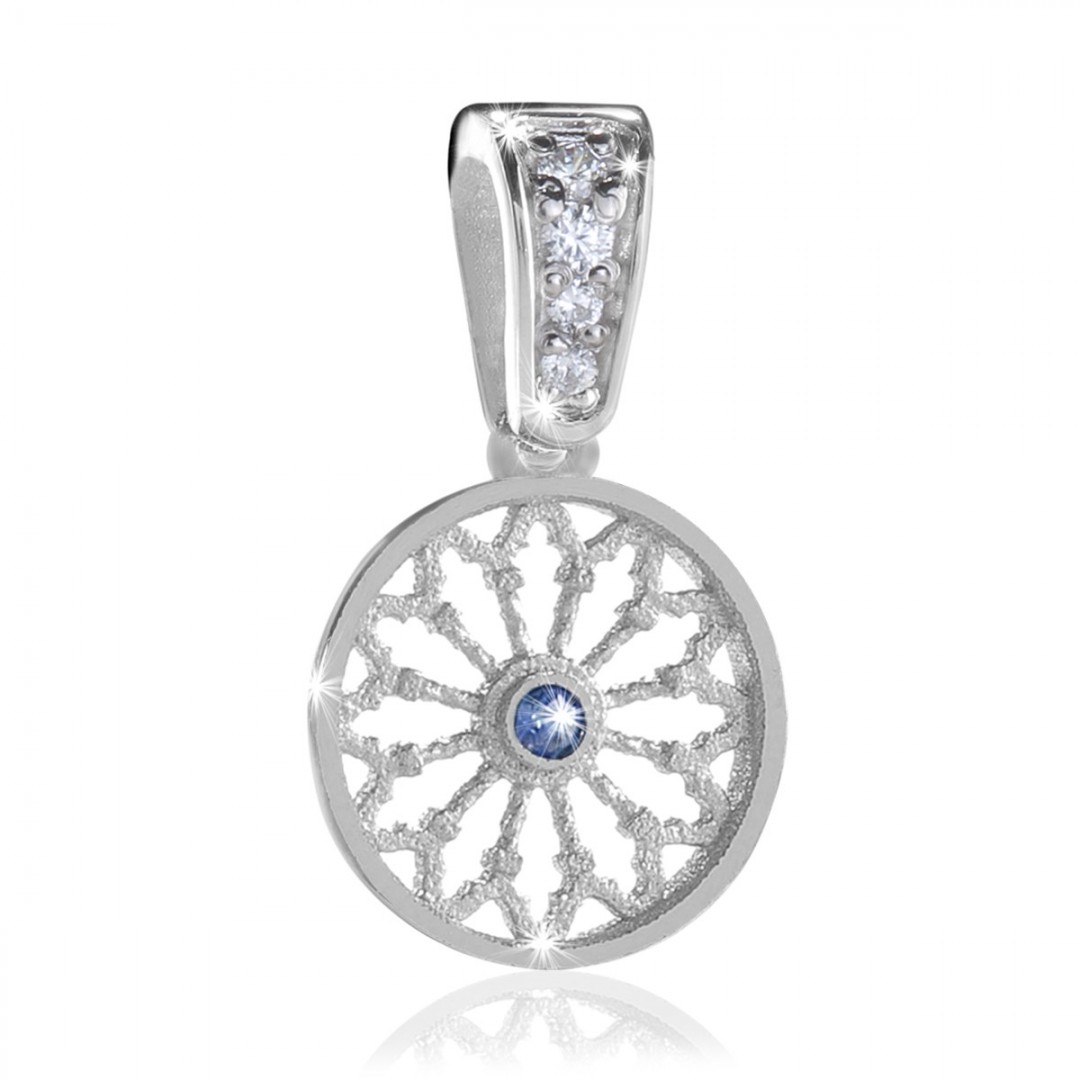 Pendente rosone AQUA in argento