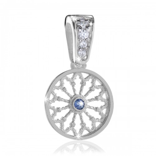 Pendente rosone AQUA in argento