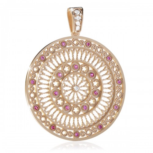 rose window pendant - Rose gold FOCU charm