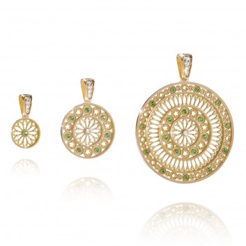 Rose window religious jewel - TERRA pendant
