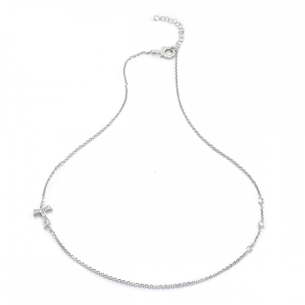 Humilis collana in argento con zirconi
