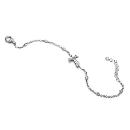 Humilis sterling silver bracelet with zirconia